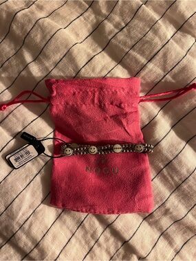 3/$200🪴— BNWT NOGU Silver Smile Face Bracelet